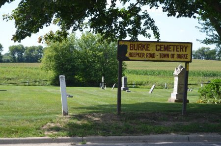 *BURKE CEMETERY, ENTRANCE SIGN - Dane County, Wisconsin | ENTRANCE SIGN *BURKE CEMETERY - Wisconsin Gravestone Photos