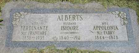 ALBERTS, ISIDORE - Kewaunee County, Wisconsin | ISIDORE ALBERTS - Wisconsin Gravestone Photos