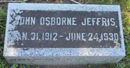 JEFFRIS, JOHN OSBORNE - Rock County, Wisconsin | JOHN OSBORNE JEFFRIS - Wisconsin Gravestone Photos