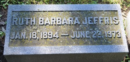 JEFFRIS, RUTH BARBARA - Rock County, Wisconsin | RUTH BARBARA JEFFRIS - Wisconsin Gravestone Photos
